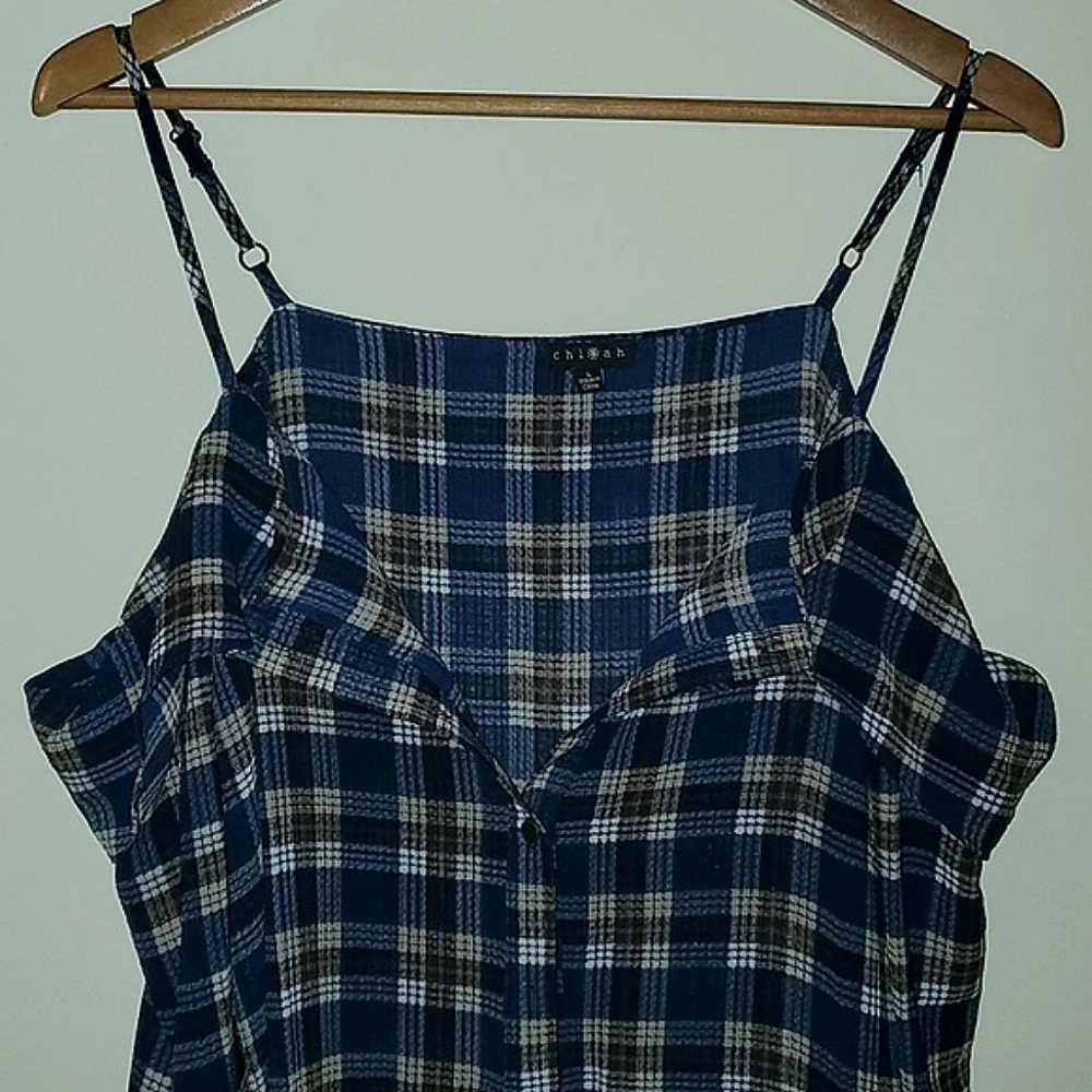 Plaid Off Shoulder Duster - Picture 4 of 6